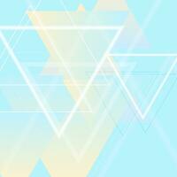 Pastel blue yellow shiny triangles abstract tech background vector