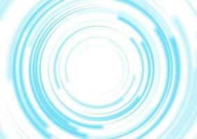 Blue minimal round smooth lines abstract futuristic tech background vector