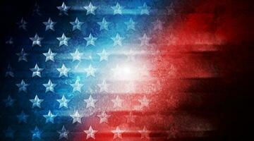 Bright grunge USA flag abstract background vector