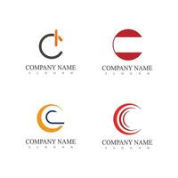 C letter logo template vector element business and symbol