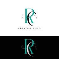 RC initial letter logo vector