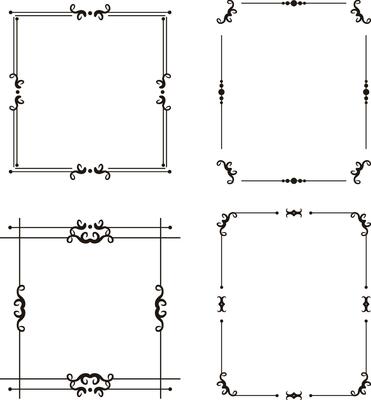 Vintage Frame Border Style Collection Set