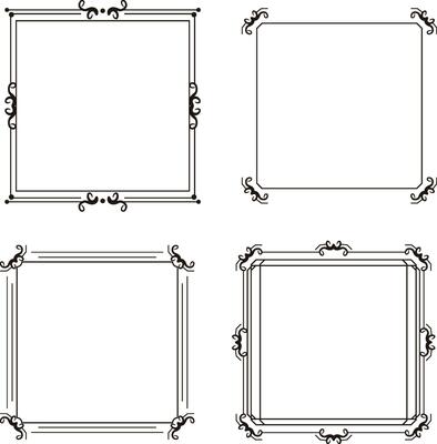 Vintage Frame Border Style Collection Set