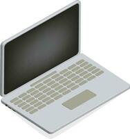 Realistic computer vector illustration. 3d laptop design on White color background