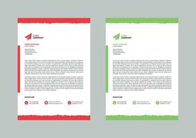 Business letterhead templates A4 size with various colors, Creative modern letterhead templates for your project. vector