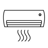 air conditioning outline icon style vector