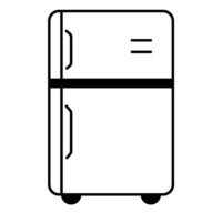 2 puerta refrigerador contorno icono estilo vector