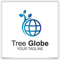 tree globe logo icon premium elegant template vector eps 10