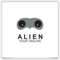 alien head logo icon premium elegant template vector eps 10