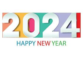 2024 happy new year.Paper cut 2024 word for new year festival.card,happy,Vector concept luxury designs and new year celebration. vector