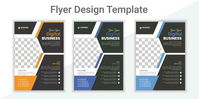 Modern Corporate Business Flyer Design Template, Digital Business, Creative Marketing, Modern Layout Design ,Creative Flyer Design Layout Template in A4, Vector Digital Business Flyer Vector Template.