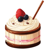 isolate mixed berry cake png