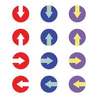 Up arrow, down arrow, horizontal colorful arrow icon sign vector. vector