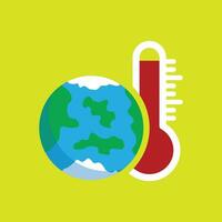 vector illustration of a globe and temperatures. the concept of hot weather that is hitting the earth. global boiling