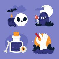 Halloween illustrations collection vector