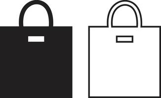 Shopping bag and Shopper variations flat, line icons set. isolated on transparent background. use for as Paper market pack and Grocery collection handbag sign symbol. vector for apps and website