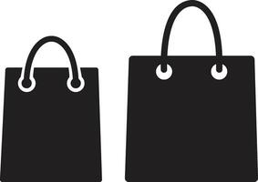 Shopping bag and Shopper variations flat icons set. isolated on transparent background. use for as Paper market pack and Grocery handbag sign symbol. vector for apps and website