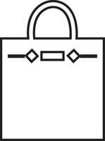 Shopping bag and Shopper variations line icons. isolated on transparent background. use for as Paper market pack and Grocery handbag sign symbol. vector for apps and website