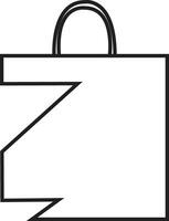 Shopping bag and Shopper variations line icons. isolated on transparent background. use for as Paper market pack and Grocery handbag sign symbol. vector for apps and website