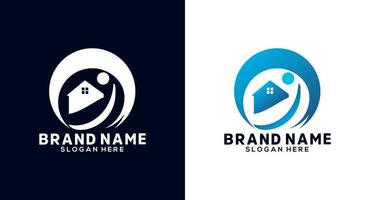 Real estate logo design template. Home icon symbol. Vector illustration.