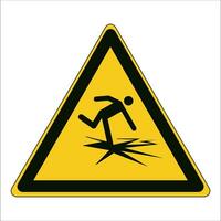 ISO 7010 Graphical symbols Registered Safety Sign Warning Thin ice vector