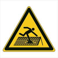 ISO 7010 Graphical symbols Registered Safety Sign Warning Fragile roof vector