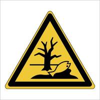 ISO 7010 Registered safety signs symbol pictogram Warnings Caution Danger Substance or mixture that can cause an environmental hazard vector