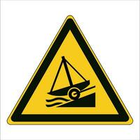ISO 7010 Graphical symbols Registered Safety Sign Warning Slipway vector