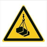 ISO 7010 Graphical symbols Registered Safety Sign Warning Overhead load vector