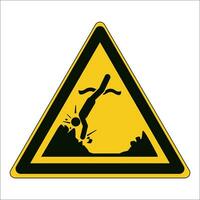 ISO 7010 Graphical symbols Registered Safety Sign Warning Submerged objects vector