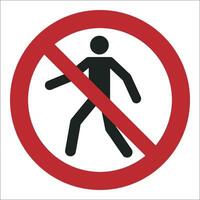 ISO 7010 Registered safety signs symbol pictogram Warnings Caution Danger Prohibition No thoroughfare vector