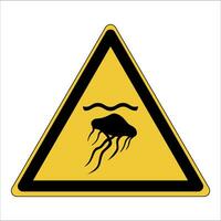 ISO 7010 Registered safety signs symbol pictogram Warnings Caution Danger Jellyfish vector