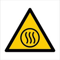 ISO 7010 Registered safety signs symbol pictogram Warnings Caution Danger Hot content vector