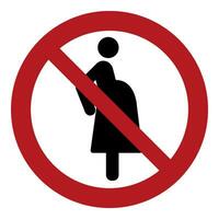 ISO 7010 Registered safety signs symbol pictogram Warnings Caution Danger Prohibition Not for pregnant women vector