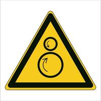 ISO 7010 Graphical symbols Registered Safety Sign Warning Counter rotating rollers vector