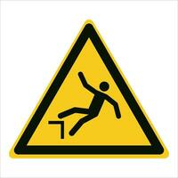 ISO 7010 Graphical symbols Registered Safety Sign Warning Drop fall vector