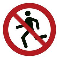 ISO 7010 Registered safety signs symbol pictogram Warnings Caution Danger Prohibition No running vector