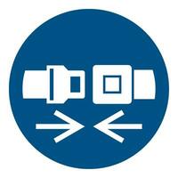 ISO 7010 Registered safety signs symbol pictogram Warnings Caution Notice Mandatory Wear safety belts vector