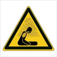 ISO 7010 Graphical symbols Registered Safety Sign Warning Asphyxiating atmosphere vector