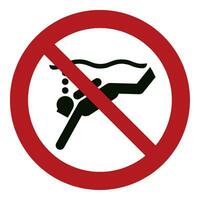 ISO 7010 Registered safety signs symbol pictogram Warnings Caution Danger Prohibition No sub-aqua diving vector