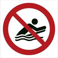 ISO 7010 Registered safety signs symbol pictogram Warnings Caution Danger Prohibition No body boarding vector