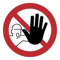 ISO 7010 Registered safety signs symbol pictogram Warnings Caution Danger Prohibition Access Prohibited vector