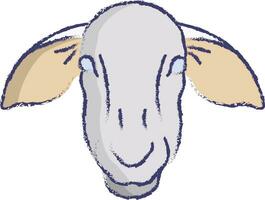 Sheep face hand drawn vector illustration