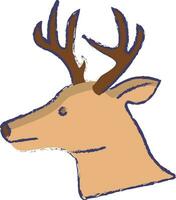 Deer face hand drawn vector illustration