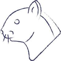 Squirrel face hand drawn vector illustration