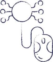 Ai click hand drawn vector illustration