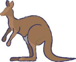 Kangaroo hand drawn vector illustration