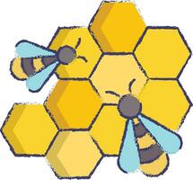 Honey bee hand drawn vector illustration