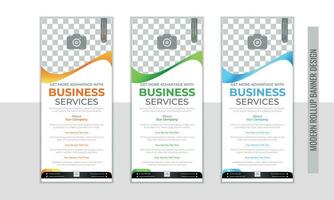 Professional And Simple Rollup Banner Vector Design