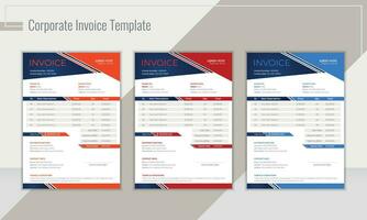 Simple and minimal invoice design template vector